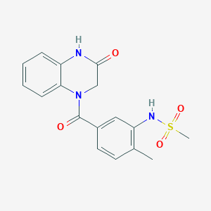 N-{2-methyl-5-[(3-oxo-3,4-dihydro-1(2H)-quinoxalinyl)carbonyl]phenyl}methanesulfonamide