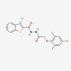 N'-[(4-bromo-2,6-dimethylphenoxy)acetyl]-3-chloro-1-benzothiophene-2-carbohydrazide