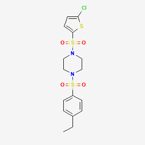 1-[(5-chloro-2-thienyl)sulfonyl]-4-[(4-ethylphenyl)sulfonyl]piperazine