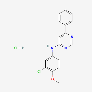 N-(3-chloro-4-methoxyphenyl)-6-phenylpyrimidin-4-amine hydrochloride