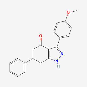 3-(4-methoxyphenyl)-6-phenyl-1,5,6,7-tetrahydro-4H-indazol-4-one