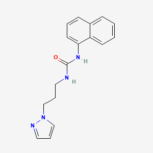 molecular formula C17H18N4O B4560515 N-(1-NAPHTHYL)-N'-[3-(1H-PYRAZOL-1-YL)PROPYL]UREA 