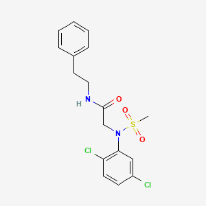 molecular formula C17H18Cl2N2O3S B4560517 N~2~-(2,5-dichlorophenyl)-N~2~-(methylsulfonyl)-N-(2-phenylethyl)glycinamide 