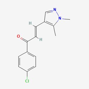 (E)-1-(4-CHLOROPHENYL)-3-(1,5-DIMETHYL-1H-PYRAZOL-4-YL)-2-PROPEN-1-ONE