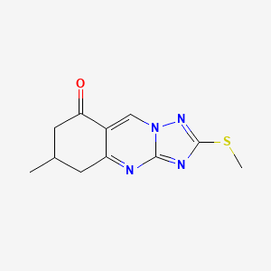 6-METHYL-2-(METHYLSULFANYL)-5H,6H,7H,8H-[1,2,4]TRIAZOLO[3,2-B]QUINAZOLIN-8-ONE