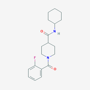 N-cyclohexyl-1-(2-fluorobenzoyl)piperidine-4-carboxamide