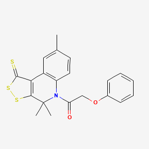 2-phenoxy-1-(4,4,8-trimethyl-1-thioxo-1,4-dihydro-5H-[1,2]dithiolo[3,4-c]quinolin-5-yl)ethanone