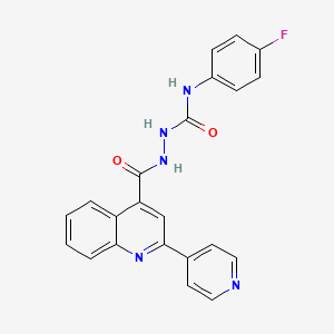 N-(4-fluorophenyl)-2-{[2-(4-pyridinyl)-4-quinolinyl]carbonyl}hydrazinecarboxamide