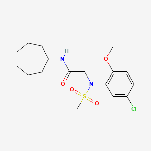 2-(5-chloro-2-methoxy-N-methylsulfonylanilino)-N-cycloheptylacetamide