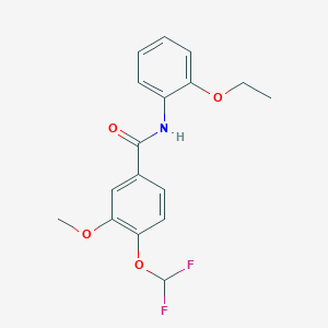 molecular formula C17H17F2NO4 B456062 4-(difluoromethoxy)-N-(2-ethoxyphenyl)-3-methoxybenzamide CAS No. 723253-32-5
