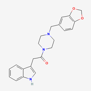 1-[4-(1,3-benzodioxol-5-ylmethyl)piperazin-1-yl]-2-(1H-indol-3-yl)ethanone