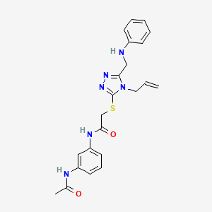 N~1~-[3-(ACETYLAMINO)PHENYL]-2-{[4-ALLYL-5-(ANILINOMETHYL)-4H-1,2,4-TRIAZOL-3-YL]SULFANYL}ACETAMIDE