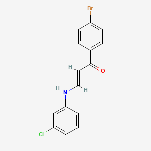 1-(4-bromophenyl)-3-[(3-chlorophenyl)amino]-2-propen-1-one