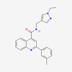 N-[(1-ethyl-1H-pyrazol-4-yl)methyl]-2-(3-methylphenyl)quinoline-4-carboxamide