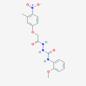 N-(2-methoxyphenyl)-2-[(3-methyl-4-nitrophenoxy)acetyl]hydrazinecarboxamide