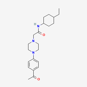 2-[4-(4-acetylphenyl)piperazin-1-yl]-N-(4-ethylcyclohexyl)acetamide