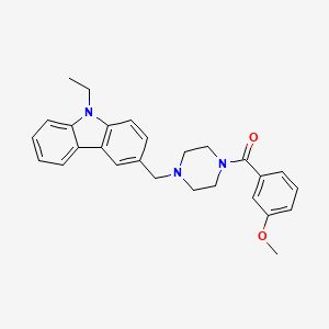 {4-[(9-ETHYL-9H-CARBAZOL-3-YL)METHYL]PIPERAZINO}(3-METHOXYPHENYL)METHANONE