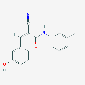 (2Z)-2-cyano-3-(3-hydroxyphenyl)-N-(3-methylphenyl)prop-2-enamide