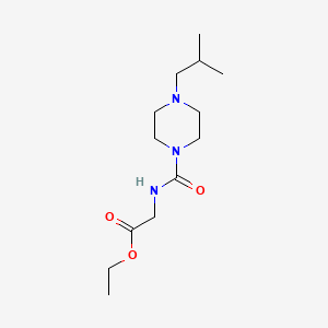 ETHYL 2-{[(4-ISOBUTYLPIPERAZINO)CARBONYL]AMINO}ACETATE