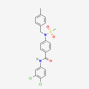 N-(3,4-dichlorophenyl)-4-[(4-methylbenzyl)(methylsulfonyl)amino]benzamide