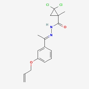 N'-{1-[3-(allyloxy)phenyl]ethylidene}-2,2-dichloro-1-methylcyclopropanecarbohydrazide