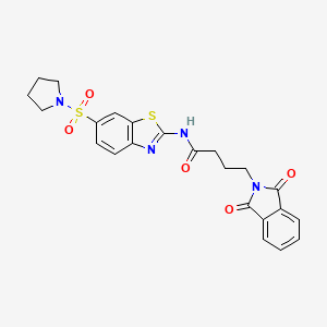 4-(1,3-dioxo-1,3-dihydro-2H-isoindol-2-yl)-N-[6-(1-pyrrolidinylsulfonyl)-1,3-benzothiazol-2-yl]butanamide