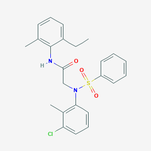 N~2~-(3-chloro-2-methylphenyl)-N~1~-(2-ethyl-6-methylphenyl)-N~2~-(phenylsulfonyl)glycinamide