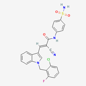 N-[4-(aminosulfonyl)phenyl]-3-[1-(2-chloro-6-fluorobenzyl)-1H-indol-3-yl]-2-cyanoacrylamide