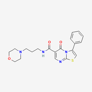 N-[3-(4-morpholinyl)propyl]-5-oxo-3-phenyl-5H-[1,3]thiazolo[3,2-a]pyrimidine-6-carboxamide