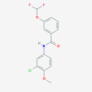 molecular formula C15H12ClF2NO3 B456078 N-(3-chloro-4-methoxyphenyl)-3-(difluoromethoxy)benzamide 