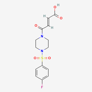 4-{4-[(4-fluorophenyl)sulfonyl]-1-piperazinyl}-4-oxo-2-butenoic acid