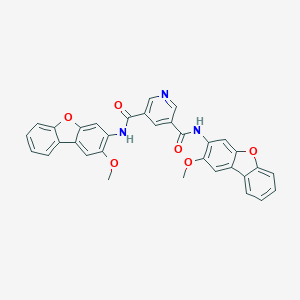 molecular formula C33H23N3O6 B456080 N,N'-bis(2-methoxydibenzo[b,d]furan-3-yl)pyridine-3,5-dicarboxamide 