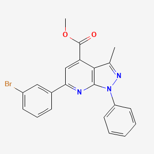 molecular formula C21H16BrN3O2 B4560813 methyl 6-(3-bromophenyl)-3-methyl-1-phenyl-1H-pyrazolo[3,4-b]pyridine-4-carboxylate 