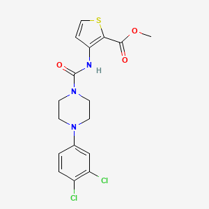 molecular formula C17H17Cl2N3O3S B4560827 METHYL 3-({[4-(3,4-DICHLOROPHENYL)PIPERAZINO]CARBONYL}AMINO)-2-THIOPHENECARBOXYLATE 