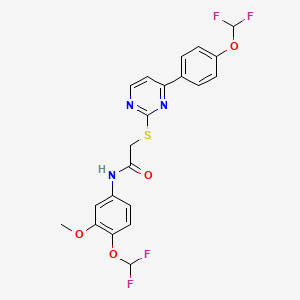 N~1~-[4-(DIFLUOROMETHOXY)-3-METHOXYPHENYL]-2-({4-[4-(DIFLUOROMETHOXY)PHENYL]-2-PYRIMIDINYL}SULFANYL)ACETAMIDE