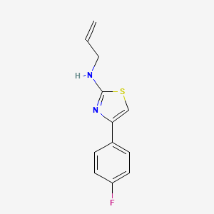 molecular formula C12H11FN2S B4560842 4-(4-fluorophenyl)-N-(prop-2-en-1-yl)-1,3-thiazol-2-amine 