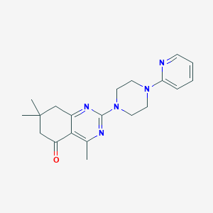 4,7,7-TRIMETHYL-2-[4-(PYRIDIN-2-YL)PIPERAZIN-1-YL]-5,6,7,8-TETRAHYDROQUINAZOLIN-5-ONE