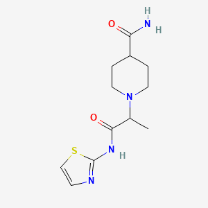 1-[1-Oxo-1-(1,3-thiazol-2-ylamino)propan-2-yl]piperidine-4-carboxamide