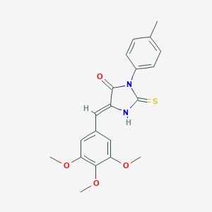 molecular formula C20H20N2O4S B456087 3-(4-Methylphenyl)-2-thioxo-5-(3,4,5-trimethoxybenzylidene)-4-imidazolidinone 