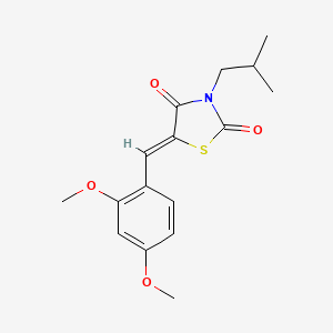 molecular formula C16H19NO4S B4560881 5-(2,4-dimethoxybenzylidene)-3-isobutyl-1,3-thiazolidine-2,4-dione 