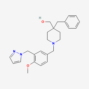 {4-benzyl-1-[4-methoxy-3-(1H-pyrazol-1-ylmethyl)benzyl]-4-piperidinyl}methanol