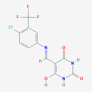 5-({[4-chloro-3-(trifluoromethyl)phenyl]amino}methylene)-2,4,6(1H,3H,5H)-pyrimidinetrione