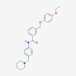 molecular formula C28H32N2O3 B456091 3-[(4-ethoxyphenoxy)methyl]-N-[4-(1-piperidinylmethyl)phenyl]benzamide 