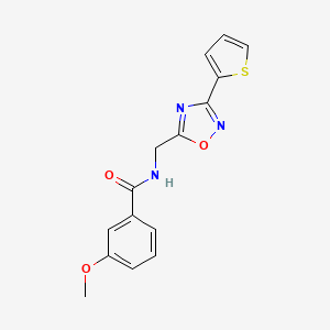 3-methoxy-N-{[3-(2-thienyl)-1,2,4-oxadiazol-5-yl]methyl}benzamide