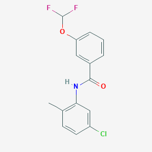 molecular formula C15H12ClF2NO2 B456094 N-(5-chloro-2-methylphenyl)-3-(difluoromethoxy)benzamide 