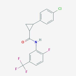 molecular formula C17H12ClF4NO B456096 2-(4-chlorophenyl)-N-[2-fluoro-5-(trifluoromethyl)phenyl]cyclopropanecarboxamide 