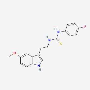 1-(4-fluorophenyl)-3-[2-(5-methoxy-1H-indol-3-yl)ethyl]thiourea