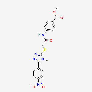 methyl 4-[({[4-methyl-5-(4-nitrophenyl)-4H-1,2,4-triazol-3-yl]sulfanyl}acetyl)amino]benzoate