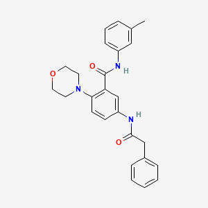 N-(3-methylphenyl)-2-morpholin-4-yl-5-[(2-phenylacetyl)amino]benzamide