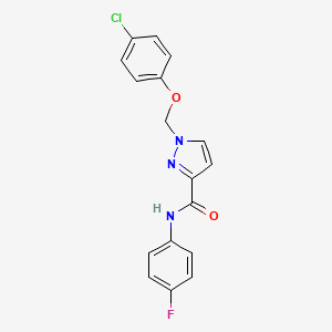 1-[(4-CHLOROPHENOXY)METHYL]-N~3~-(4-FLUOROPHENYL)-1H-PYRAZOLE-3-CARBOXAMIDE